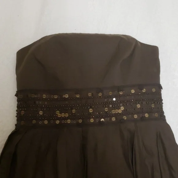 NWT Ann Taylor Petite Strapless Beaded Dress - Picture 2 of 5